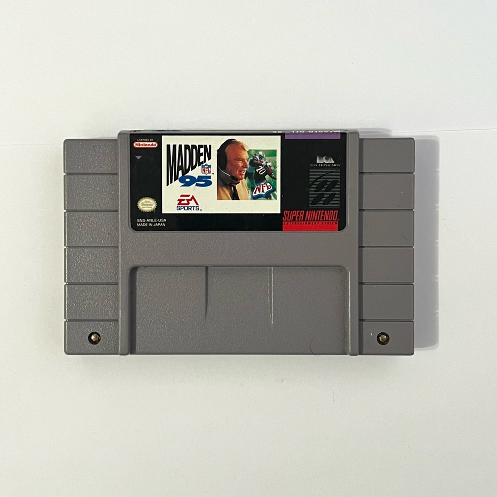 Madden NFL 95 (Super Nintendo SNES, 1994) Cartridge Only & Tested